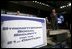 President George W. Bush leads the discussion during a Town Hall on Strengthening Social Security at the Tampa Convention Center in Tampa, Florida, Friday, Feb. 4, 2005.