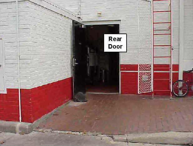 Photo 10: Pre-fire, exterior view of the rear door of similar restaurant.