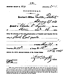 Page from Homestead application file of Charles Ingalls