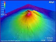 model of Ahyi submarine volcano