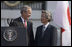 "The friendship between our two nations is based on common values," said President Bush in his remarks during the official arrival ceremony for Prime Minister Junichiro Koizumi of Japan Thursday, June 29, 2006. "These values include democracy, free enterprise, and a deep and abiding respect for human rights."