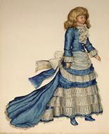 image of Doll in Blue Dress