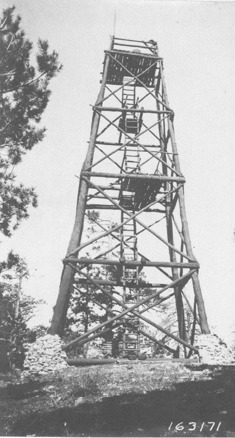 Mt. Bigelow lookout tower, Catalina Division. 1921.