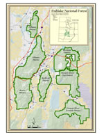 Map of Fishlake National Forest