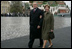 President George W. Bush and Laura Bush enter Moscow's Red Square before the start of a military parade honoring the 60th anniversary of the end of World War II Monday, May 9, 2005.