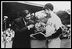 Yale student George H.W. Bush shakes the hand of the legendary Babe Ruth.