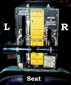 control panel with warning label