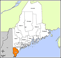 Map of Declared Counties for Disaster 1644