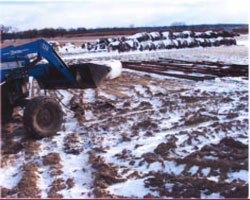 Figure 3. Ground conditions and moved tractor after the incident