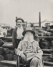 [Warren "Warry" Fritzinger (1866-1899) and Walt Whitman at the Camden docks], 1890