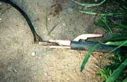 Figure 5. Un-insulated splice on bare ground