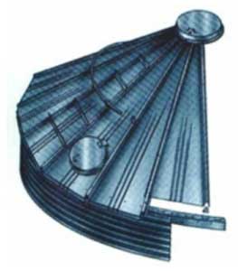 Figure 1. Typical Steel Bin Roof with Access Hatch and Center Opening Cover.