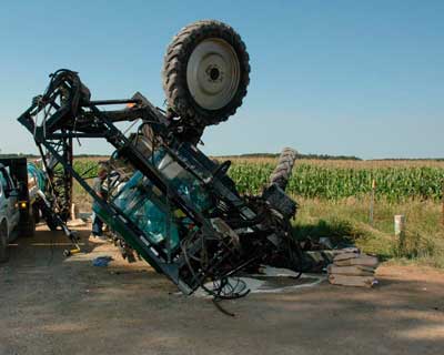 overturned sprayer