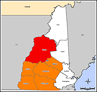Map of Declared Counties for Disaster 1610