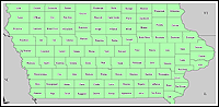 Map of Declared Counties for Emergency 3239