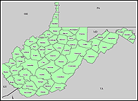 Map of Declared Counties for Emergency 3221