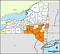 Map of Declared Counties for Disaster 1589