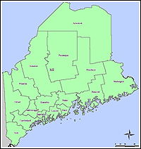 Map of Declared Counties for Emergency 3256