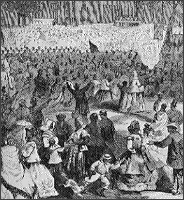 F. Dielman's sketch of Celebration of D.C. Abolition of Slavery. 1866