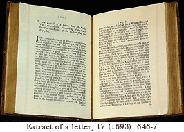 An Extract of a Letter from Mr. Anth. Van Leuwenhoek, concerning Animalcules Found on the Teeth; Of the Scaleyness of the Skin, &c. Philosophical Transactions, 17 (1693): 646-647.