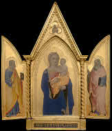 image of Madonna and Child with Saint Peter and Saint John the Evangelist [left panel]