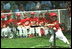 President Bush attends a Tee Ball on the South Lawn game between the Cardinals and the South Berkeley Little League Braves from Inwood, West Virginia, June 23, 2002.