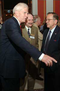 James Billington talks with James Ronda (center) and Sen. Ted Stevens (R-Alaska). 