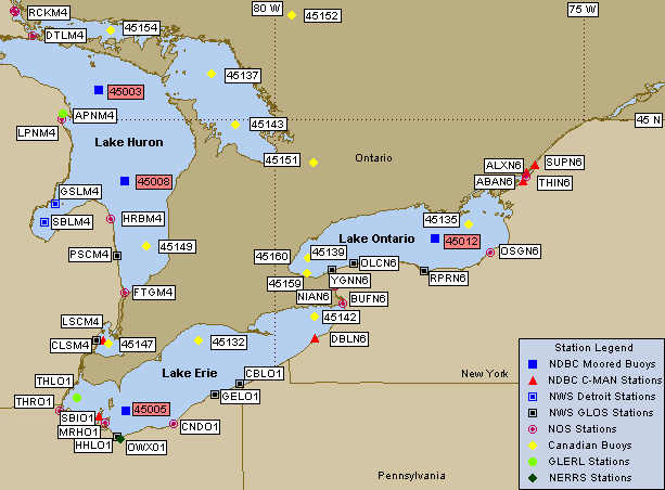 Eastern Great Lakes Map