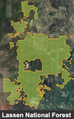 Map of Plumas National Forest from Google Earth - Download the KMZ File of the National Forests!