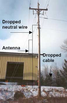 Figure 7. Building position and dropped utility lines