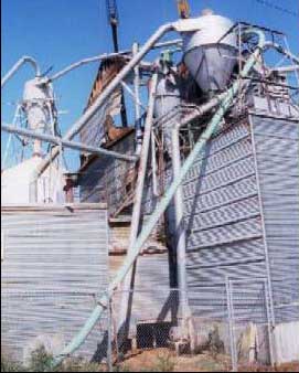 The top of the factory roof was destroyed in the wood-dust explosion.