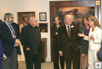 Pictured from left to right, Museum Second Vice President, Norman Rosenshein, Museum President Robert Zweiman, Congress members Allison Schwartz (PA), Gary Ackerman (NY), Susan Davis (CA), and Debbie Wasserman Schultz (FL)