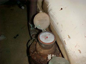 Figure 2. Water meter at floor level