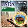 Agency logos with forest background and text announcing the date of free access to public lands.