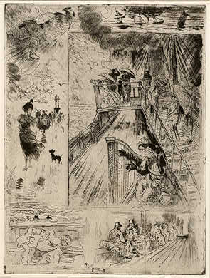 image: Felix-Hilaire Buhot, La Traversée (The Passage), 1879-1885