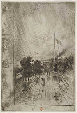 image: Felix-Hilaire Buhot, Une Jetée en Angleterre (A Pier in England), 1879