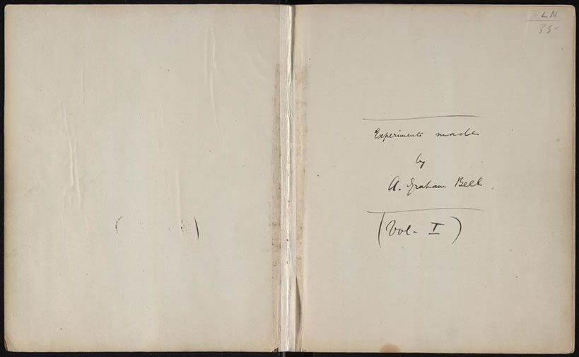 Image 1 of 55, Alexander Graham Bell - Lab notebook