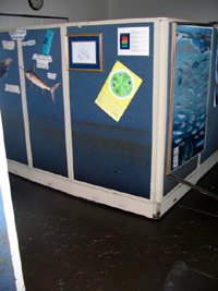 lab entrance showing water