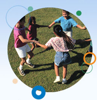 Image of four children playing in circle