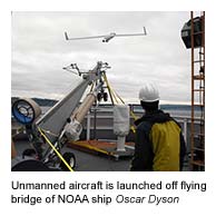 UAS is launched from NOAA ship Oscar Dyson