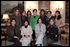 Eleven Afghan women join Laura Bush at a meeting at the White House on November 28. The women fled their country when the Taliban came to power.