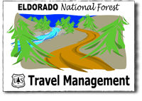 [Graphic]: Eldorado National Forest Rotue Inventory and Designation Project Logo hotlinked to the project page.