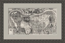 Waldseemuller Map, 1507--Framed, Fine Art Edition, Large