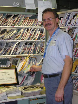 Picture of Kevin Zaken, postal carrier for the Carnegie Library.