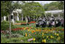 President George W. Bush and Laura Bush celebrate National Preservation Month by announcing the 2005 Preserve America Presidential Awards Winners in the Rose Garden Monday, May 2, 2005.