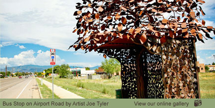 Bus Stop on Airport Road by Artist Joe Tyler - View Photo Gallery