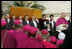 Vatican pallbearers carry the coffin of Pope John Paul II Friday, April 8, 2005, to funeral ceremonies at St. Peter's Square in Rome.