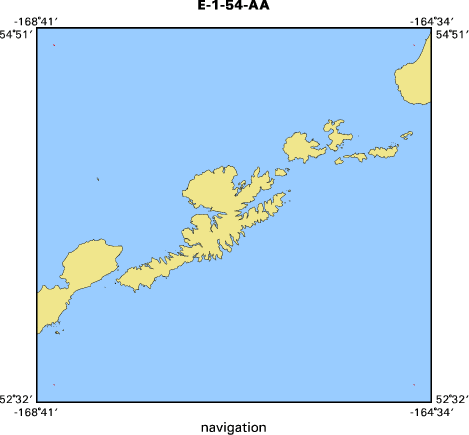 E-1-54-AA map of where navigation equipment operated