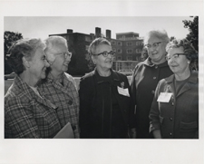 [Virginia Apgar with Mount Holyoke College Alumnae Council members]. October 1968.