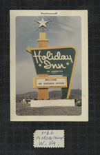 [Holiday Inn sign welcoming Virginia Apgar]. 1966.